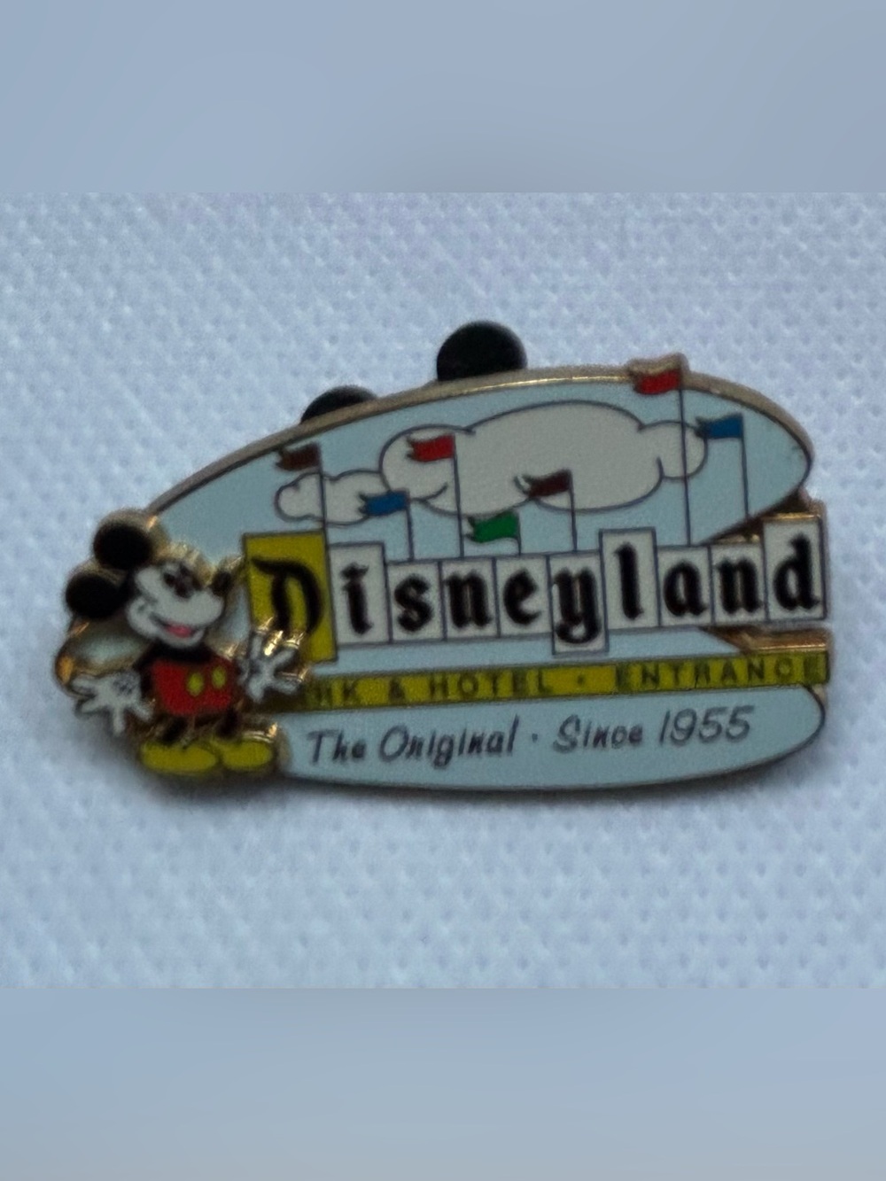 Disneyland Enamel Pin in Red, Yellow, Black